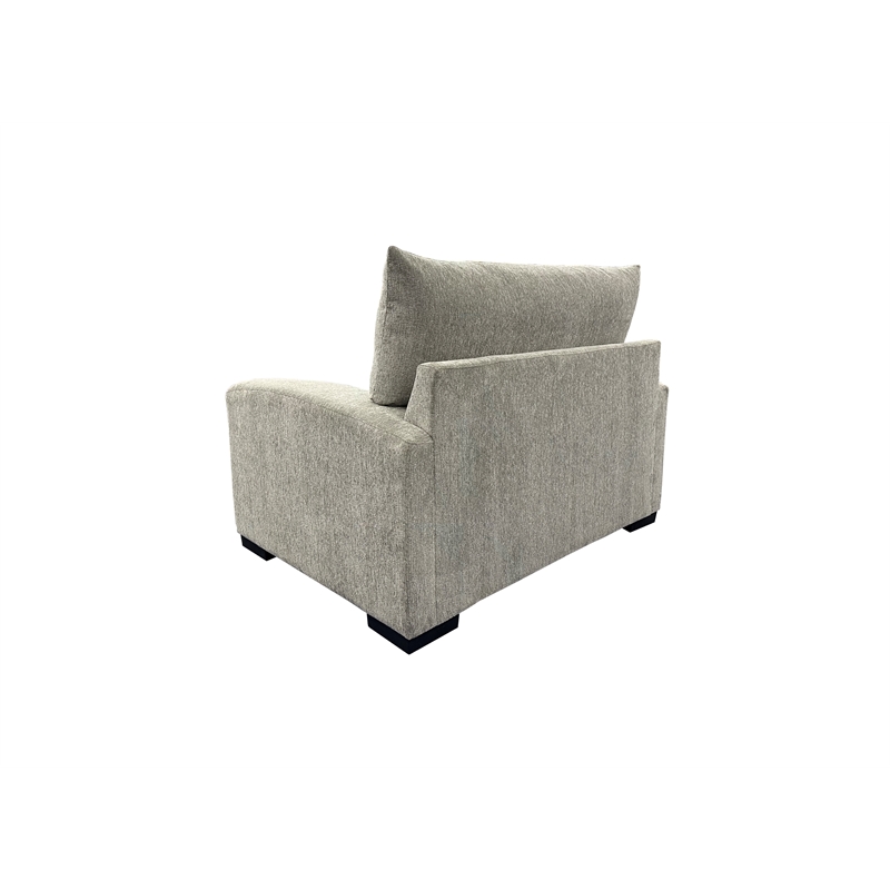 Porter Designs Clayton Modern Microfiber Upholstered Chair in Gray