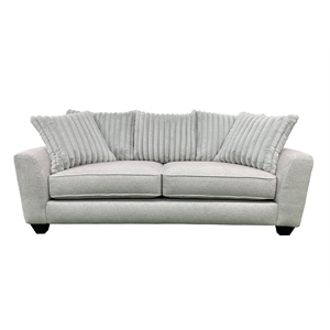 Porter Designs Broadway Microfiber Upholstered Sofa in Gray
