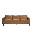Porter Designs Soria Top-Grain Leather Upholstered Sofa in Camel