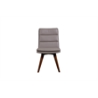 Porter Designs Castor Genuine Leather Dining Chair in Gray (Set of 2)