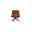 Porter Designs Cetus Leather Swivel Accent Chair - Brown