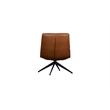Porter Designs Cetus Leather Swivel Accent Chair - Brown