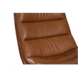 Porter Designs Cetus Leather Swivel Accent Chair - Brown