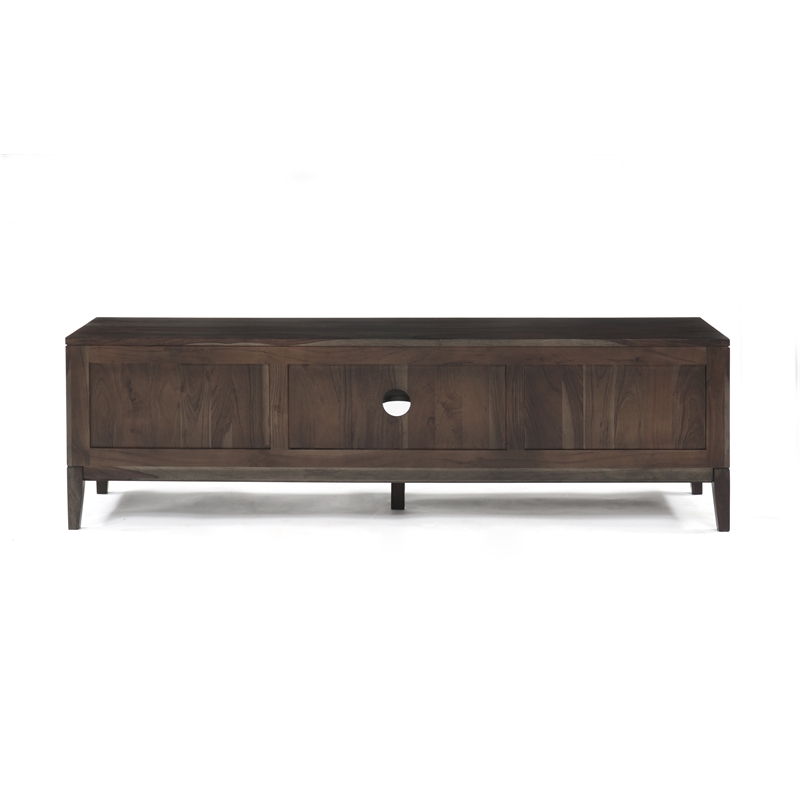 Porter Designs Fall River Solid Sheesham Wood TV Stand - Gray