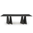 Porter Designs Dali Solid Oak Wood Dining Table - Black