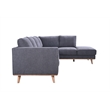 Porter Designs Albina Modern Upholstered Sectional - Gray