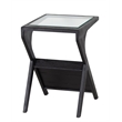 Porter Designs Canberra Solid Mango Wood End Table - Black