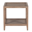 Porter Designs Lowell Solid White Oak Wood End Table - Brown