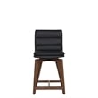 Porter Designs Castor Genuine Leather Counter Chair - Black