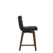 Porter Designs Castor Genuine Leather Counter Chair - Black