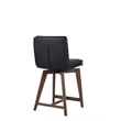 Porter Designs Castor Genuine Leather Counter Chair - Black