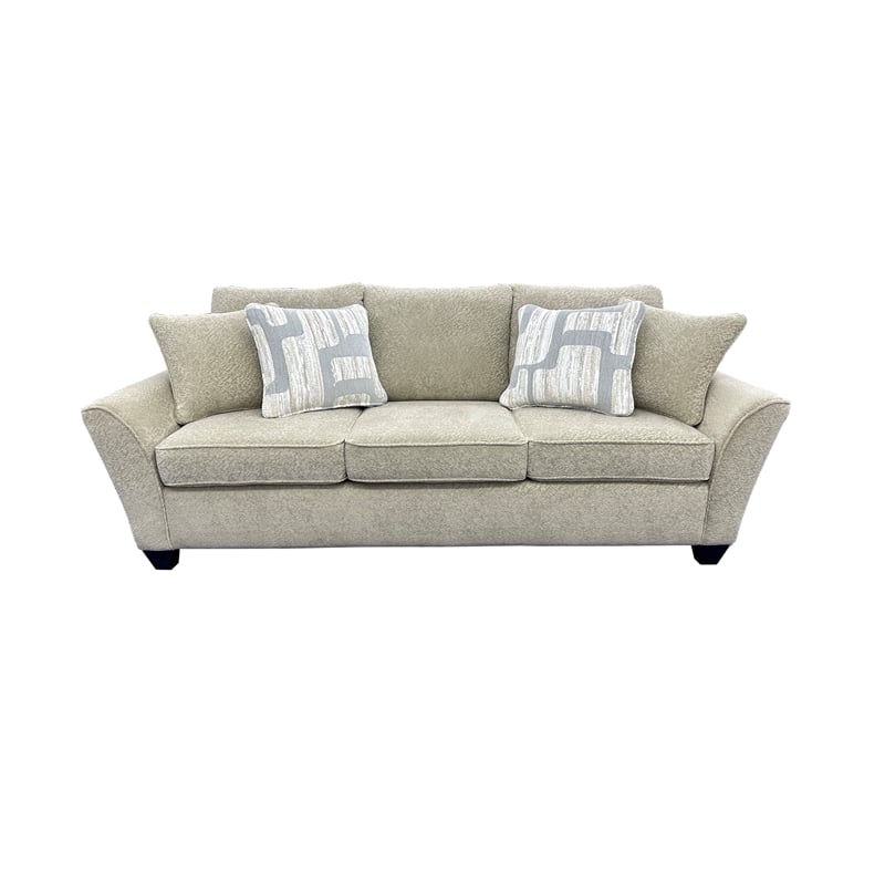 Porter Designs Columbia Microfiber Upholstered Sofa in Cream