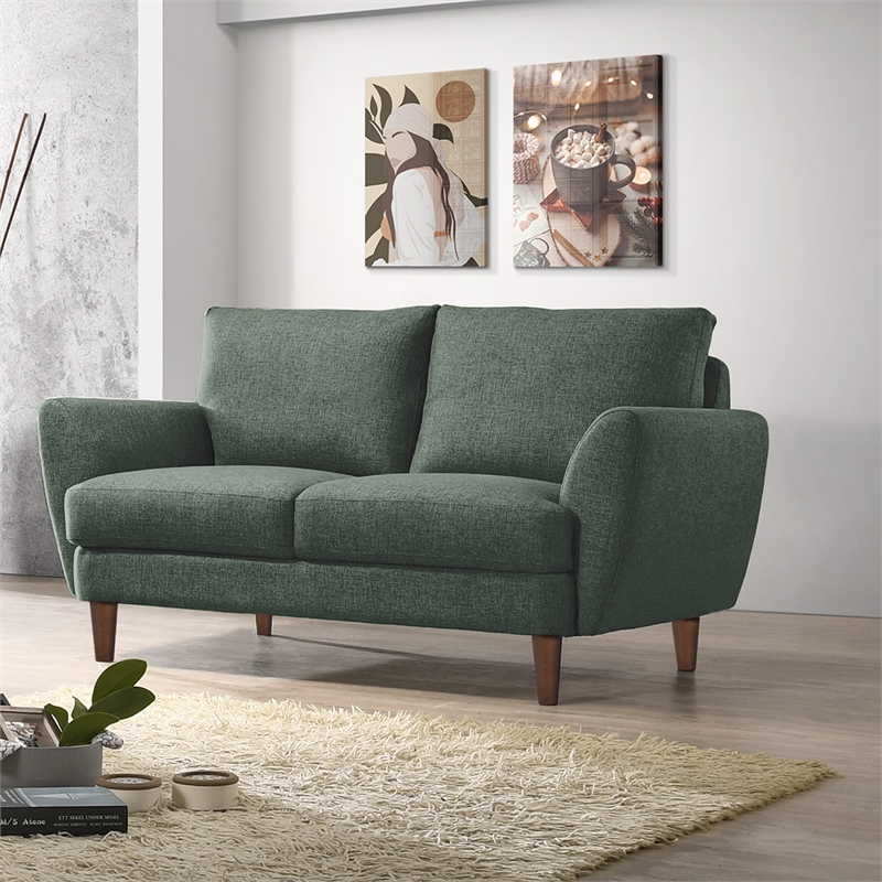 Porter Designs Burnside Contemporary Upholstered Loveseat - Green