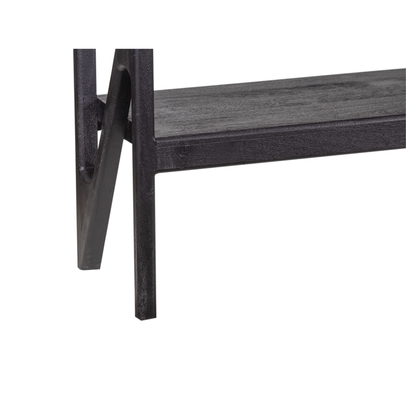 Porter Designs Canberra Solid Mango Wood TV Stand - Black