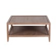 Porter Designs Lowell Solid White Oak Wood Coffee Table - Brown