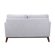 Porter Designs Flanders Wood Trim Loveseat - Gray