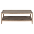 Porter Designs Lowell Solid White Oak Wood Coffee Table - Brown