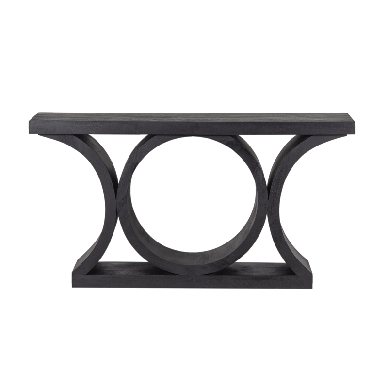 Porter Designs Brockton Solid Mango Wood Console Table - Black