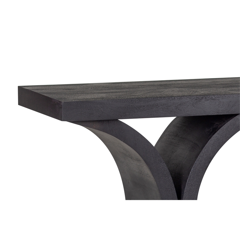 Porter Designs Brockton Solid Mango Wood Console Table - Black