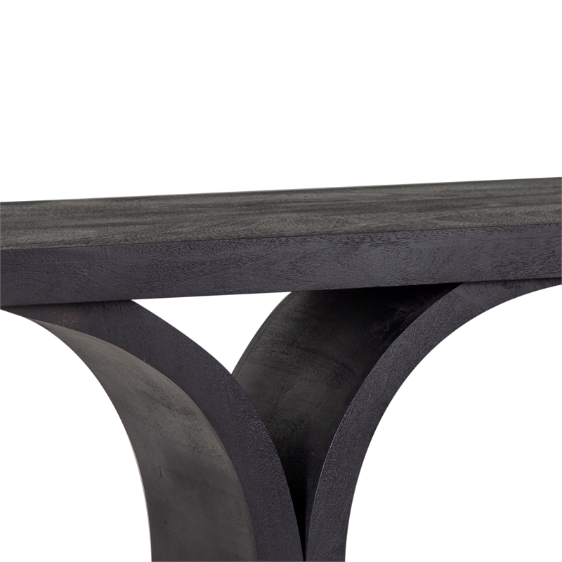 Porter Designs Brockton Solid Mango Wood Console Table - Black