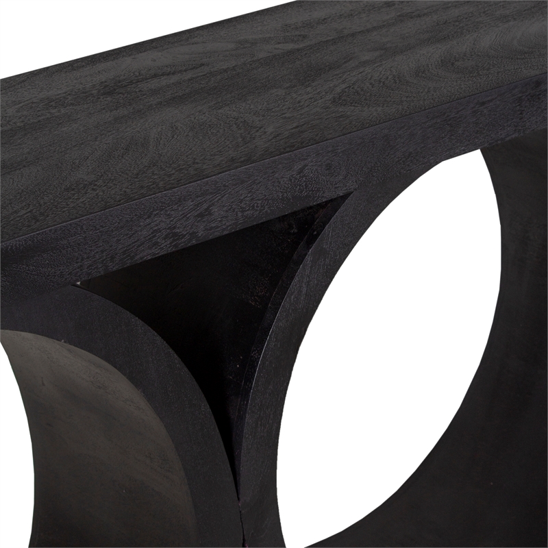 Porter Designs Brockton Solid Mango Wood Console Table - Black