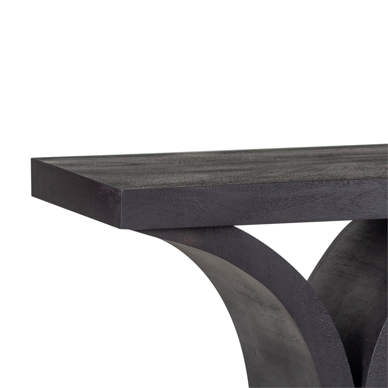 Porter Designs Brockton Solid Mango Wood Console Table - Black