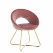 Kingway Furniture Trancy Velvet 2-PC Accent Chair in Pink