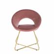 Kingway Furniture Trancy Velvet 2-PC Accent Chair in Pink