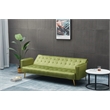 Kingway Furniture Jeffery Velvet Convertible Sofa in Army Green