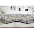 Kamiri 5 - Piece Faux Leather Reclining Two-Tone Sectional in Beige