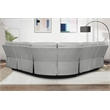Kamiri 5 - Piece Faux Leather Reclining Two-Tone Sectional in Beige