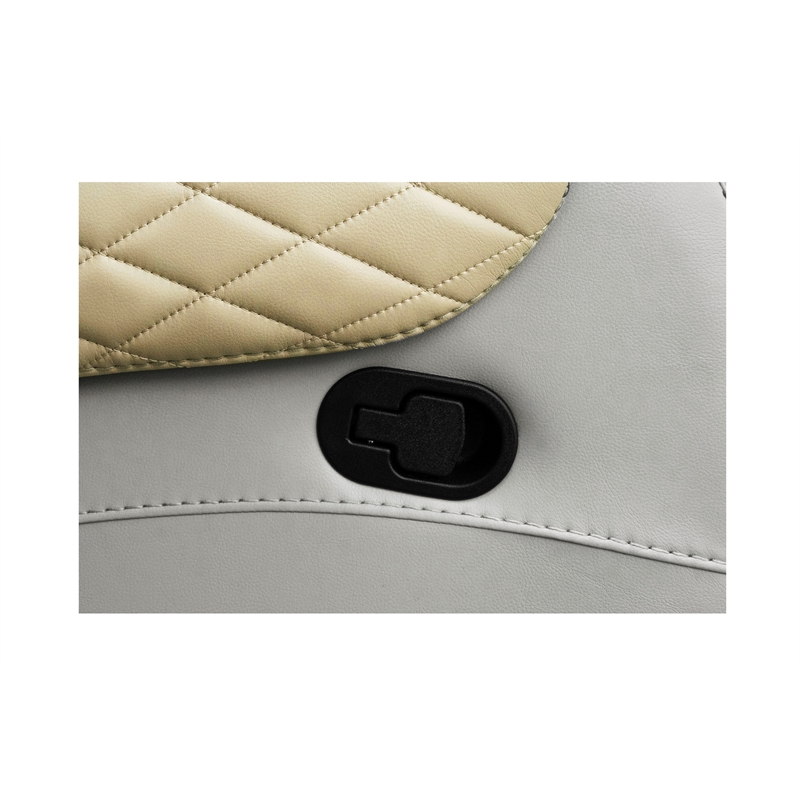 Kamiri 5 - Piece Faux Leather Reclining Two-Tone Sectional in Beige