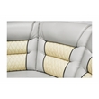 Kamiri 5 - Piece Faux Leather Reclining Two-Tone Sectional in Beige