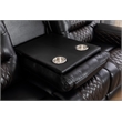 Ilyiano Two Tone Faux Leather 3-PC Livingroom Reclining Set In Black