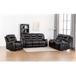 Ilyiano Two Tone Faux Leather 3-PC Livingroom Reclining Set In Black