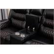 Ilyiano Two Tone Faux Leather 2-Piece Livingroom Reclining Set In Black