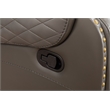 Ilyiano Two Tone Faux Leather 3-Piece Livingroom Reclining Set In Gray