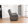 Ilyiano Two Tone Faux Leather Rocker Recliner In Gray