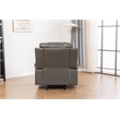 Ilyiano Two Tone Faux Leather Rocker Recliner In Gray