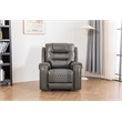 Ilyiano Two Tone Faux Leather Rocker Recliner In Gray
