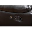 Dexoni LED Faux Leather Reclining Sectional in Black