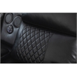 Hathrone Faux Leather Power Reclining Sectional LED USB and SubWoofer In Black