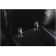 Hathrone Faux Leather Power Reclining Sectional LED USB and SubWoofer In Black