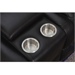 Hathrone Faux Leather Power Reclining Sectional LED USB and SubWoofer In Brown