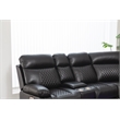 Hathrone Faux Leather Power Reclining Sectional LED USB and SubWoofer In Brown