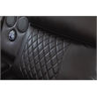 Hathrone Faux Leather Power Reclining Sectional LED USB and SubWoofer In Brown