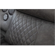 Hathrone Faux Leather Power Reclining Sectional LED USB and SubWoofer In Gray