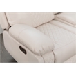 Hathrone Faux Leather Power Reclining Sectional LED USB and SubWoofer In White