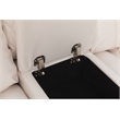 Hathrone Faux Leather Power Reclining Sectional LED USB and SubWoofer In White