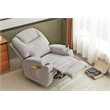 Kingway Arbore Fabric Power Recliner with USB and Cup Holders in Gray